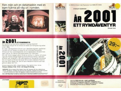 År 2001 Ett Rymdäventyr  Inst.   VHS